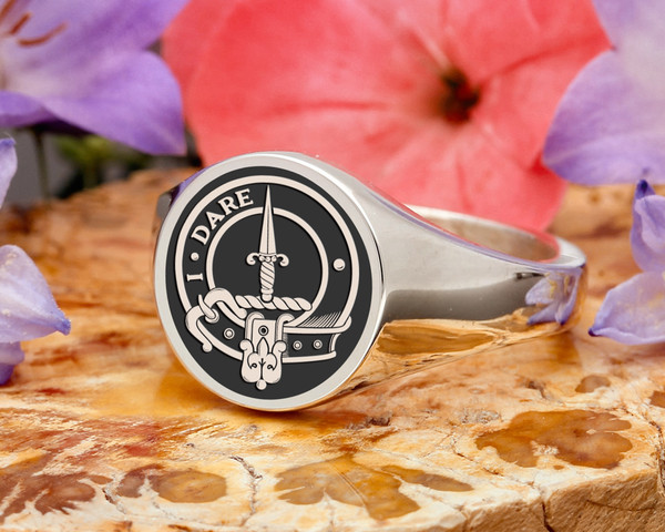 Dalzeil Scottish Clan Signet Ring made to order