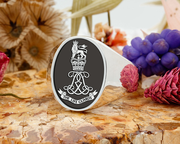 Life Guards Regiment Silver or 9ct Gold Signet Ring