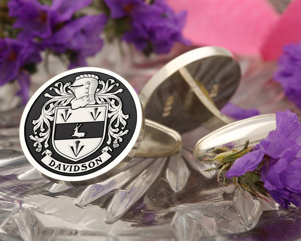 Davidson Family Crest Cufflinks Scotland