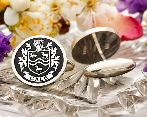 Gale Family Crest Silver or Gold Cufflinks
