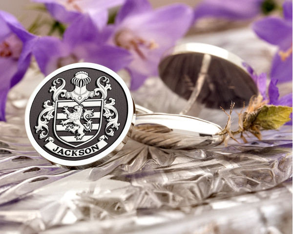 Jackson Scotland Family Crest Cufflinks in Silver or 9ct Gold