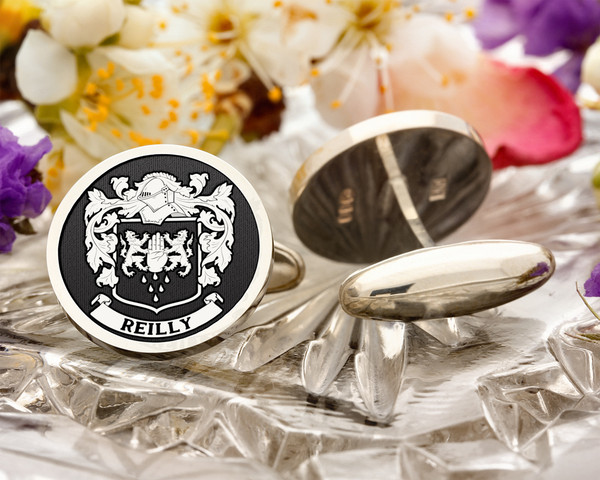 Reilly Family Crest Silver or Gold Cufflinks