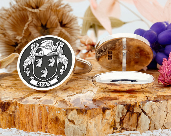 Ryan Family Crest Cufflinks Ireland