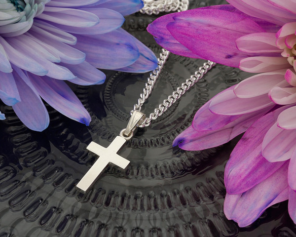 Small Sterling Silver Cross - 16 x 10mm (chain extra)