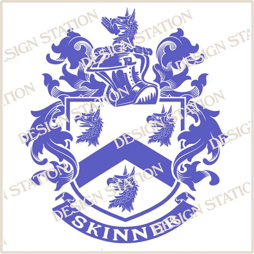 Skinner Family Crest Instant Download Vector PDF