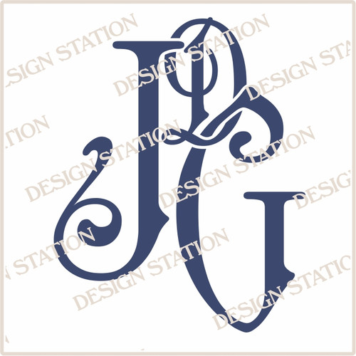 JDG Personal Monogram Vector PDF download, Custom Design, Change Colour in any Vector Editing Programme.