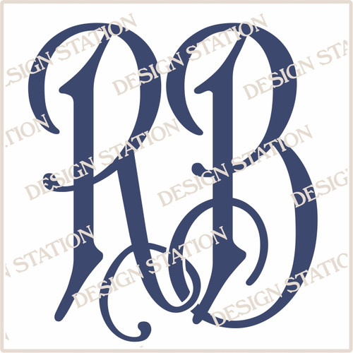 RB Personal Monogram Vector PDF download, Custom Design, Change Colour in any Vector Editing Programme.