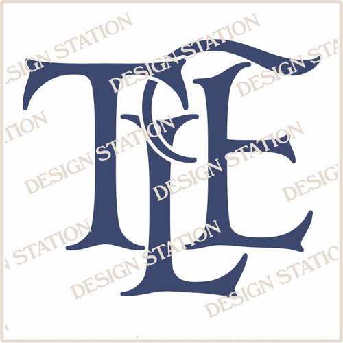 TLE Personal Monogram Vector PDF download, Custom Design, Change Colour in any Vector Editing Programme.