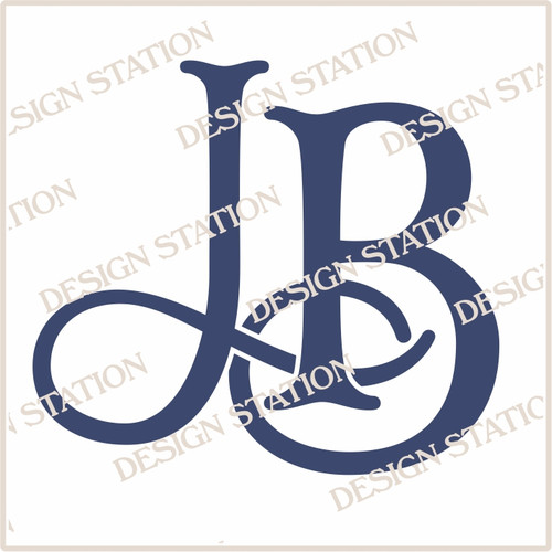 JB Personal Monogram Vector PDF download, Custom Design, Change Colour in any Vector Editing Programme.