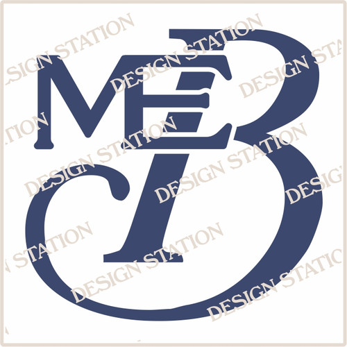 MEB Personal Monogram Vector PDF download, Custom Design, Change Colour in any Vector Editing Programme.