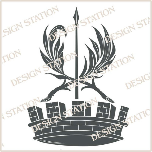 Beesley - Beesly Family Crest Digital Download File in Vector PDF format, easy to print, engrave, change colour.  Download available in black only.