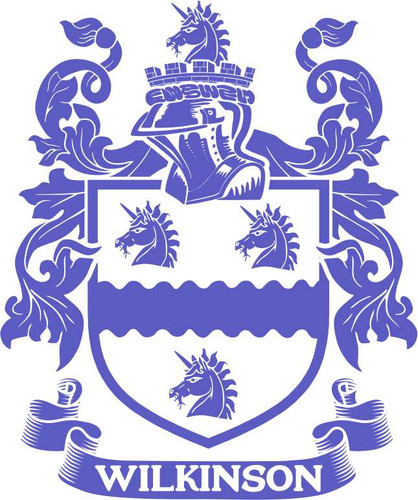 Wilkinson D2  Family Crest Digital Download File in Vector PDF format, easy to print, engrave, change colour.