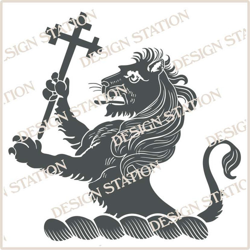 Goodrich Heraldry Crest Digital Download File in Vector PDF format, easy to print, engrave, change colour.  Available in black only.