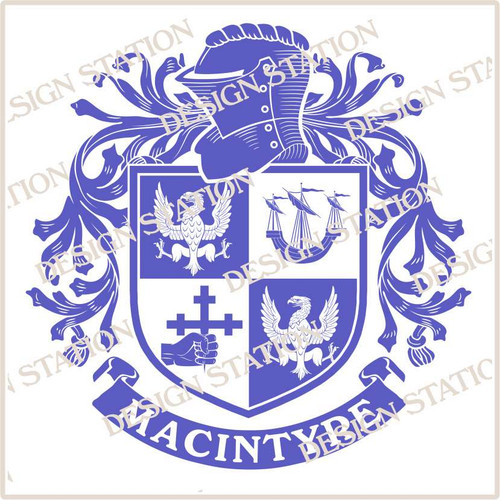 MacIntyre Scotland - Family Crest Digital Download File in Vector PDF format, easy to print, engrave, change colour.