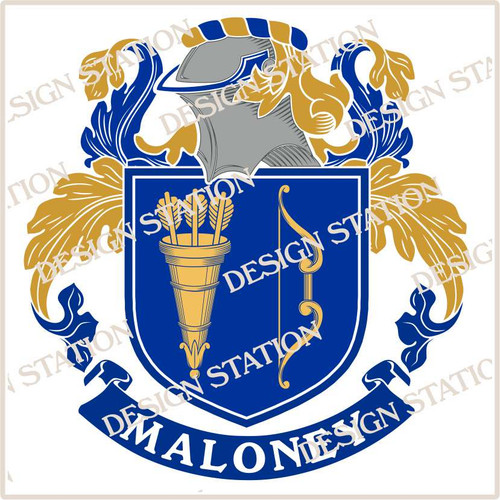 Maloney Digital Family Crest, Vector pdf file available for download on purchase