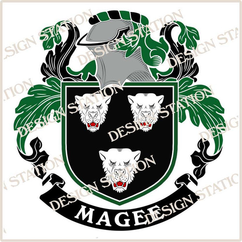 Magee Digital Family Crest, Vector pdf file available for download on purchase