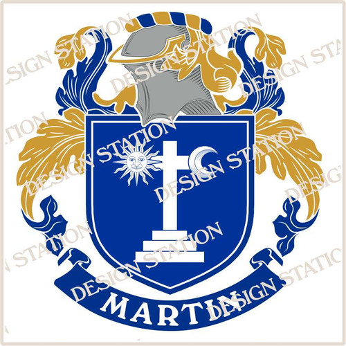Martin Digital Family Crest, Vector pdf file available for download on purchase
