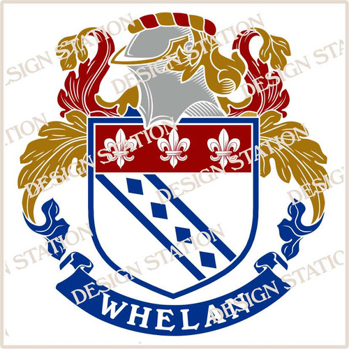 Whelan Family Crest Ireland Digital Vector PDF Instant Download