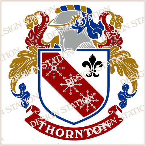 Thornton Family Crest Ireland Digital Vector PDF Instant Download