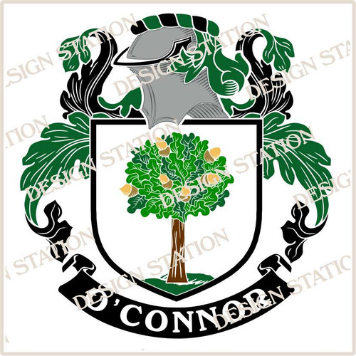 O'Connor of Faly Family Crest Ireland PDF Instant Download,  design also suitable for engraving onto our cufflinks, signet rings and pendants.