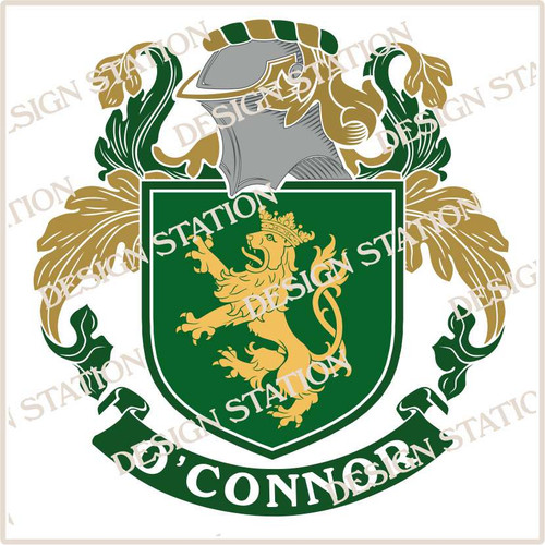 O'Connor of Kerry Family Crest Ireland PDF Instant Download,  design also suitable for engraving onto our cufflinks, signet rings and pendants.