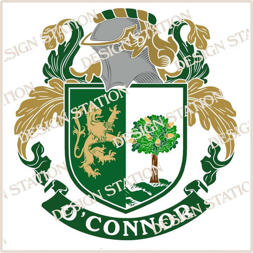O'Connor of Sligo Family Crest Ireland PDF Instant Download,  design also suitable for engraving onto our cufflinks, signet rings and pendants.