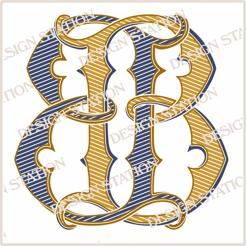 Victorian Monogram BB D1 - hand drawn design, graphic design only - download