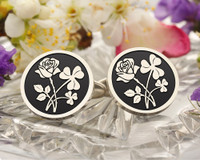 English Rose Irish Shamrock Cufflinks