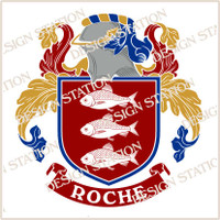 Roche Family Crest Ireland PDF Instant Download,  design also suitable for engraving onto our cufflinks, signet rings and pendants.