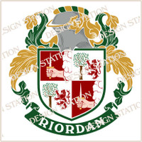 Riordan Family Crest Ireland PDF Instant Download,  design also suitable for engraving onto our cufflinks, signet rings and pendants.