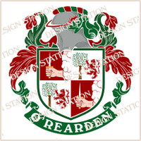 O'Rearden Family Crest Ireland PDF Instant Download,  design also suitable for engraving onto our cufflinks, signet rings and pendants.