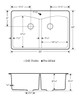 Swanstone QZED-3322 22 x 33 Drop-In Even Double Bowl Sink - Granite