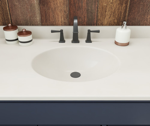 Swanstone VT1B2255 22 x 55 (Solid) Ellipse Single Bowl Vanity Top