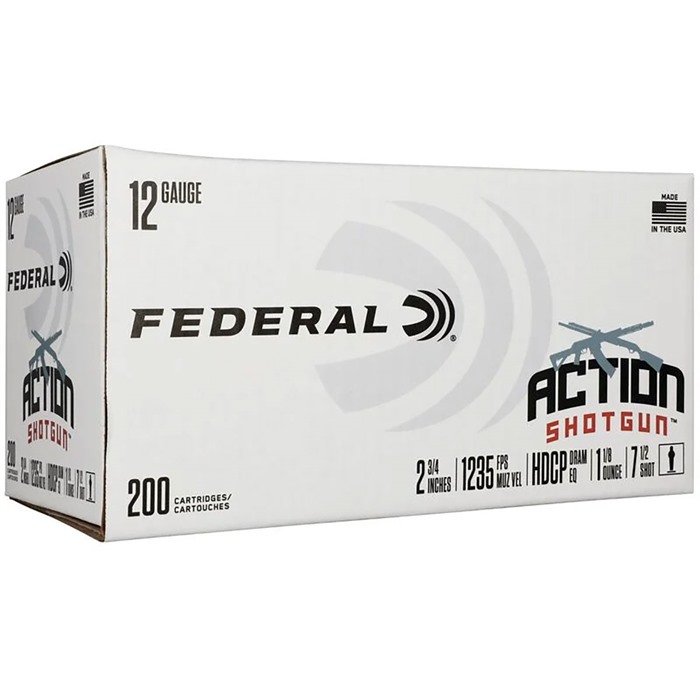eral Action Shortgun 12 Gauge 2.75 1-1/8oz #7.5 1235 Fps 200/box Ammo