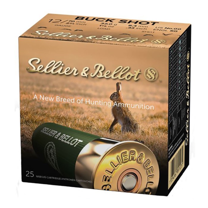 lier & Bellot 12 Gauge 2-3/4 1-1/8oz #00 25/box Ammo