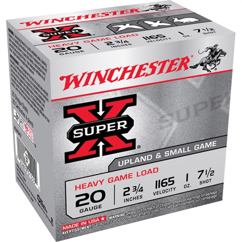chester Super-x Game Load 20ga 2-3/4 1 Oz #7.5 Shot 25/box Ammo