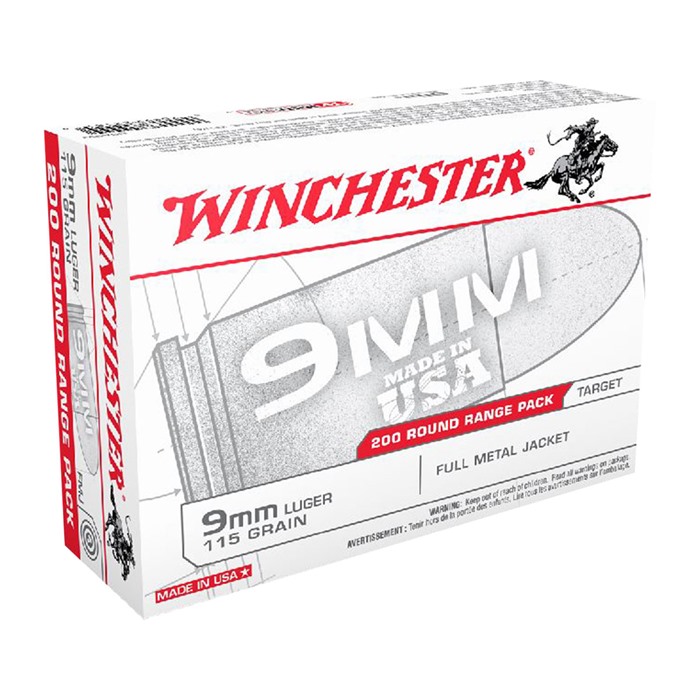 chester Usa White Box 9mm Luger 115gr Fmj 200/box Ammo