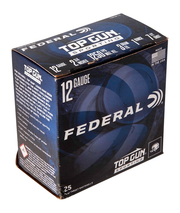 eral Top Gun Sporting 12 Gauge 2-3/4 1oz #7.5 1250 Fps 25/box Ammo