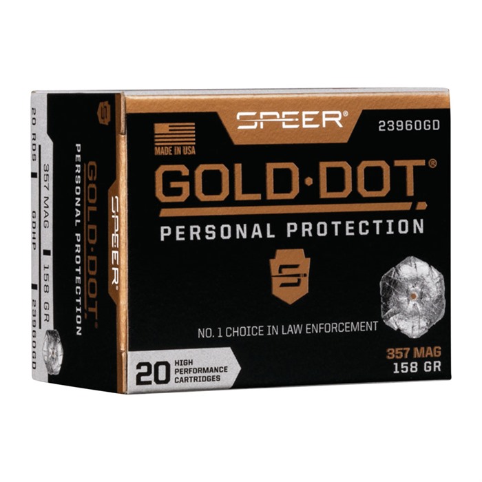 er 357 Magnum 158gr Gold Dot Hollow Point 20/box Ammo