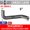 3541804C1 International Chrome Exhaust with Flat Area IH-1804C1