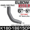 K180-18615CP Kenworth Left Chrome 6" to 5"