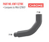 KW7-1271RC M66-1271RCP Kenworth Right Chrome Exhaust 7" to 5"
