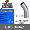 3" 15 Degree Exhaust Elbow 4" x 4" ID-OD Aluminized L315-0404A