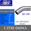3.5" 30 Degree Exhaust Elbow 4" x 4" ID-OD Aluminized L3530-0404A