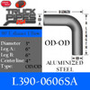 3" 90 Degree Exhaust Elbow 6" x 6" OD-OD- Aluminized L390-0606SA