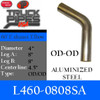 4" Exhaust Elbow 60 Degree 8" x 8" Aluminized OD-OD L460-0808SA