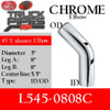 5" 45 Degree Exhaust Elbow 8" x 8" ID-OD Chrome L545-0808C