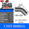 5" 45 Degree Exhaust Elbow 8" x 8" OD-OD Aluminized L545-0808SA
