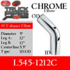 5" 45 Degree Exhaust Elbow 12" x 12" ID-OD Chrome L545-1212C