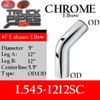 5" 45 Degree Chrome Exhaust Elbow 12" x 12" OD-OD L545-1212SC